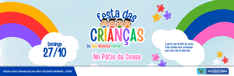 Festa das crianças evento colorido e divertido Post do instagram (786 x 255 px)